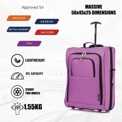 Flymax Sao Paulo Glide – Carry On Luggage 56x45x25cm (Fits BA Cabin Size)