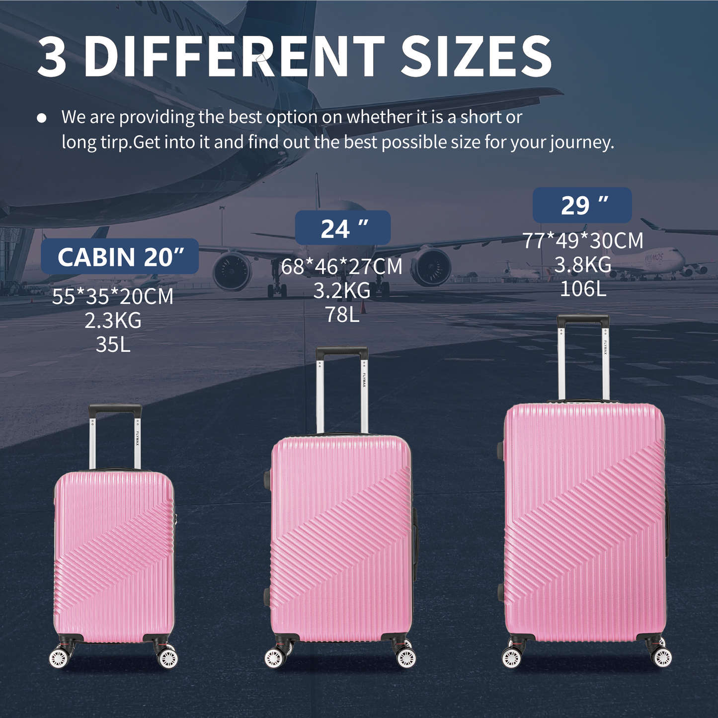 Flymax Zurich Shield 2-Piece Luggage Set – Unmatched Durability and Elegance for Every Journey