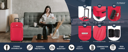 Flymax Nairobi Navigator 2-Piece Luggage Set – Your 2 wheel Stylish Travel Companion