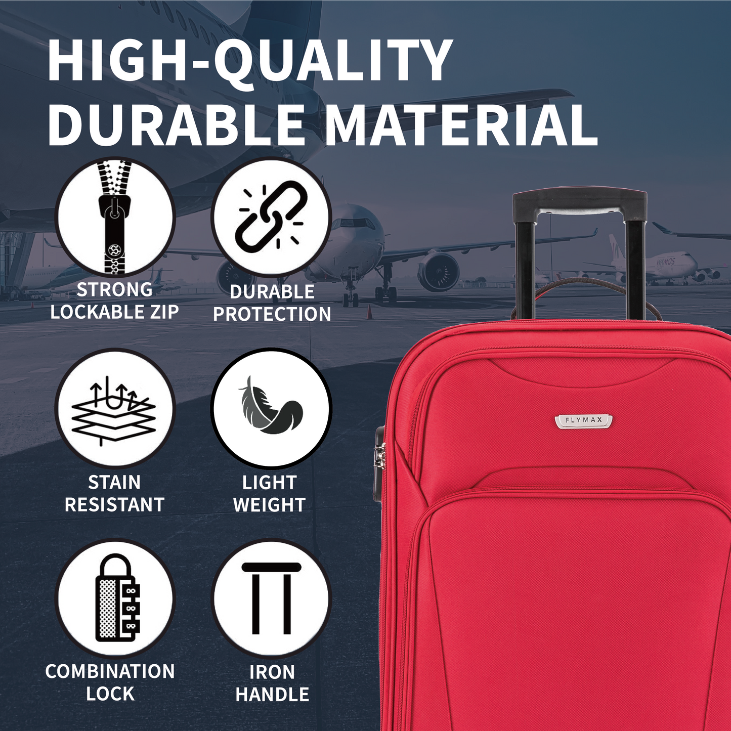 Flymax Nairobi Navigator 2-Piece Luggage Set – Your 2 wheel Stylish Travel Companion
