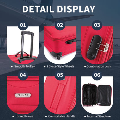 Flymax Nairobi Navigator 2-Piece Luggage Set – Your 2 wheel Stylish Travel Companion
