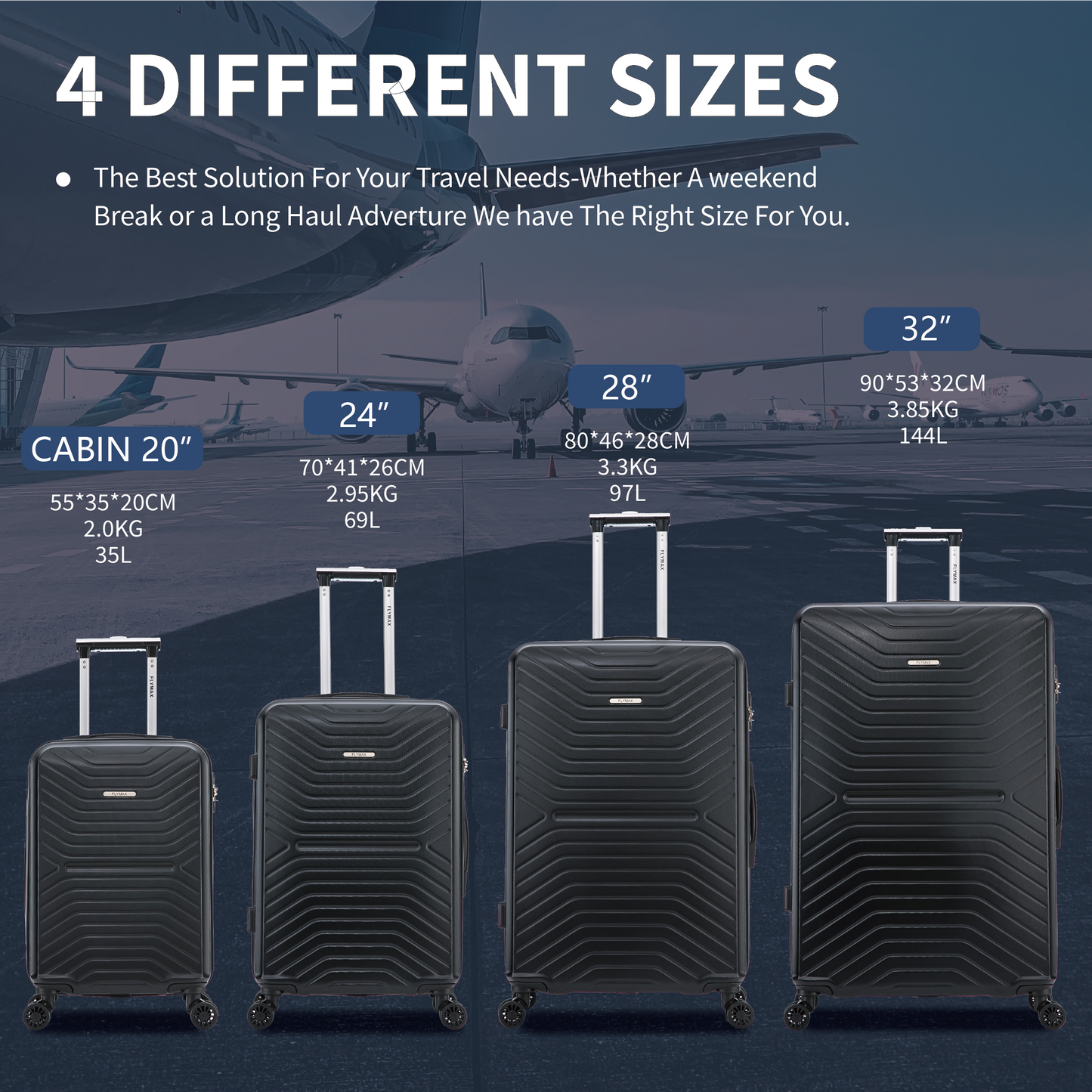 Flymax London Legacy 2-Piece Luggage Set – Travel in Style & Convenience