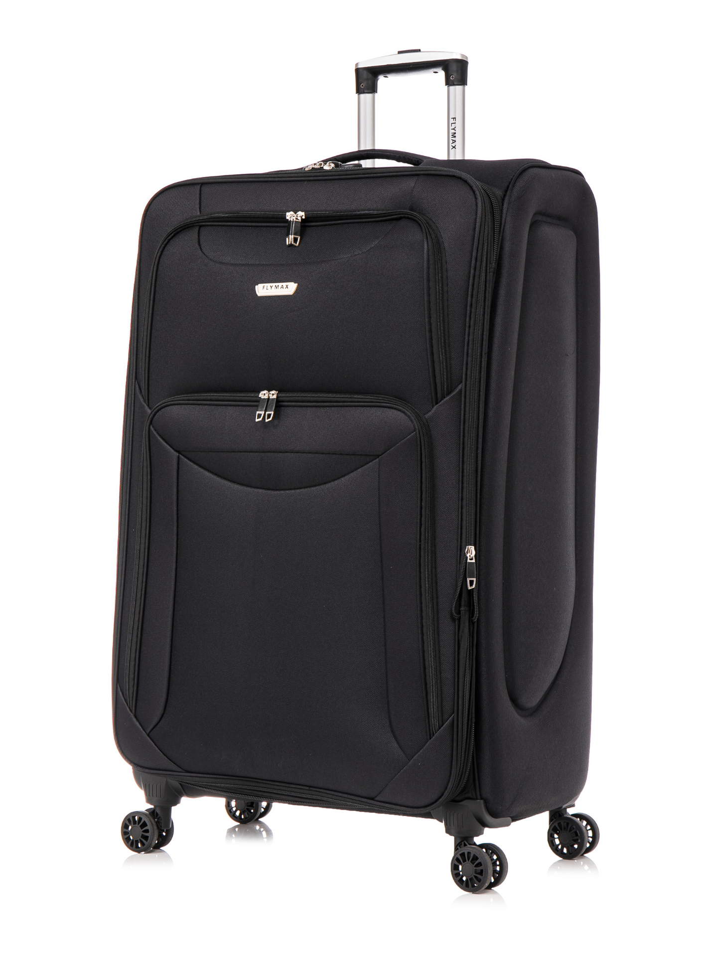 Flymax Barcelona Breeze lightweight soft-shell suitcase in black