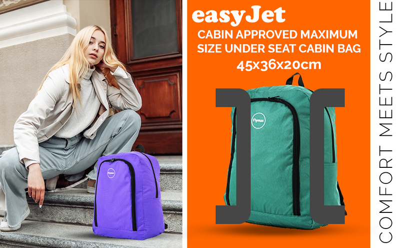 Backpack Best Under The Seat Luggage FLYMAX 45x36x20 EasyJet Cabin