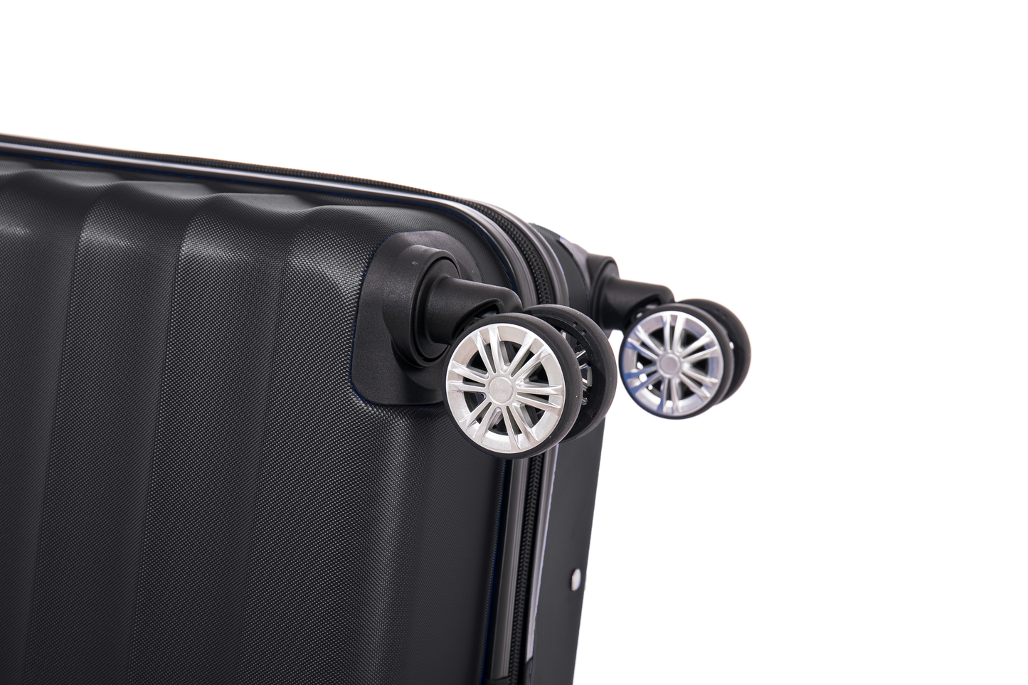Flymax Lisbon Explorer Hard Shell Cabin Suitcase close up 360 wheels
