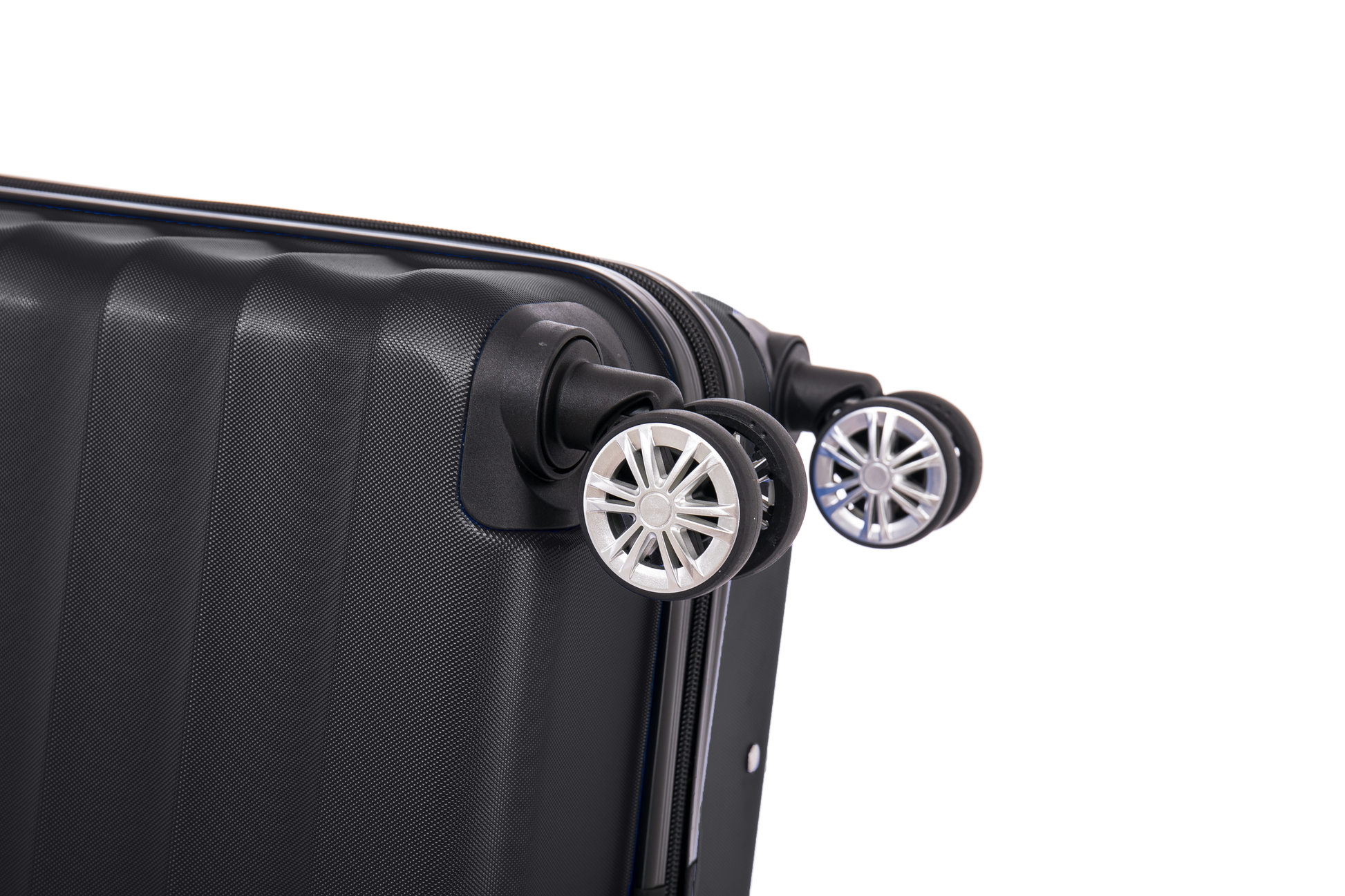 Flymax Lisbon Explorer Hard Shell Cabin Suitcase close up 360 wheels