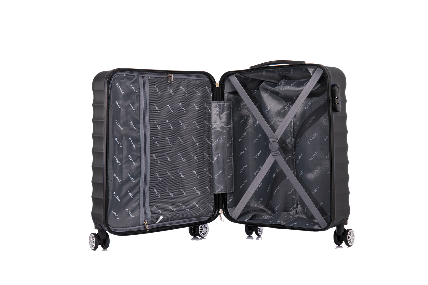Flymax Oslo Glide 55x40x20 Cabin Suitcase - 4 Wheel Super Lightweight Cabin Luggage