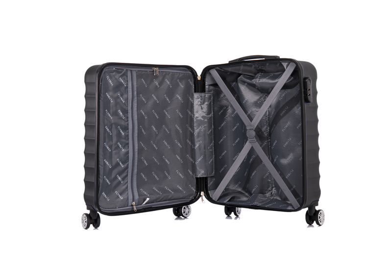 Flymax Oslo Glide 55x35x20cm Cabin Suitcase – Ultra-Lightweight 4-Wheel Carry-On Luggage