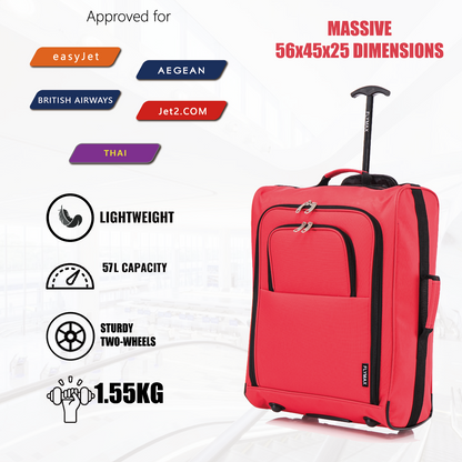 Flymax Sao Paulo Glide – Carry On Luggage 56x45x25cm (Fits BA Cabin Size)