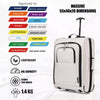 Flymax Sao Paulo Glide 55x40x20cm Cabin Suitcase - Approved for Ryanair, EasyJet, Air France & More