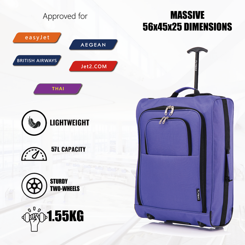 Easyjet 56x45x25cm Cabin Bag Hand Luggage Flight Bag Case Jet 2 BA Flymax Luggage