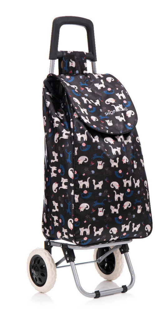 Cat Edition - Foldable, Durable & Easy to Roll Shopping Trolley