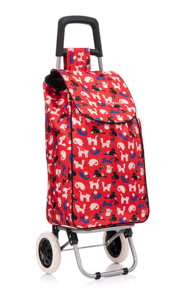 Cat Edition - Foldable, Durable & Easy to Roll Shopping Trolley